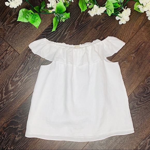 J. Crew Factory Tops - ❌SOLD❌J. Crew Off The Shoulder Linen Top